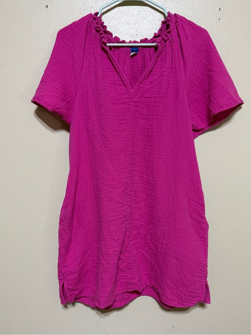 Old navy cotton dress hot pink sleeved